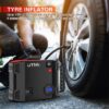 בוסטר התנעה 2000A חזק במיוחד עד 8 טון 24000Mah  כולל קומפרסור ופנס עוצמתי מתאים לרכב דיזל ובנזין כבד