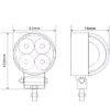 פנס עבודה תאורה פרוז'קטור לד, CREE LED הספק 12W, עוצמת הארה 12W CREE LED 700 lm