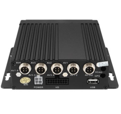 12V 4CH Remote Car DVR Real Time Video Recorder מקליט 4 ערוצים למצלמת אבטחה לרכב