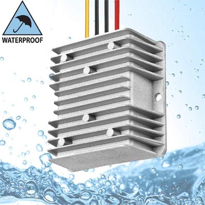 ממיר מתח נמוך מוגן מים DC to DC Step-Up 12Vdc to 48Vdc 15A