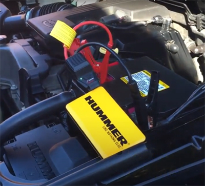 בוסטר התנעה מקצועי מבית Hummer סדרה H8 בעל כושר הנעה 500 אמפר בנזין עד 5000 סמק דיזל עד 2000 סמק ורכבי start and stop