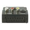 מתאם SCART ל- SCART עם כניסת 3xRCA + SVIDEO מתאם איכותי SCART to SCART עם כניסת 3xRCA + ו-SVIDEO עם כפתור החלפה בין RCA ל- SVIDEO מתאם SCART ל- SCART עם כניסת 3xRCA + SVIDEO