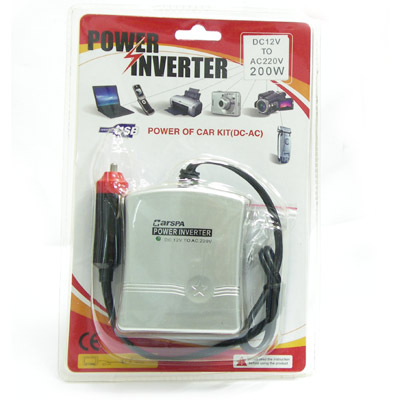 ממיר מתח 12V 200W לשימוש ברכב או ממצבר הספק כללי 200W מוצר חדש! קומפקטי ובעל עוצמה גבוהה של 200W הכולל ,ממיר בעל שקע תלת פיני עם אבטחה מלאה. להפעלת מכשירים חשמליים ברכב ..הספק 200 וואט. ממיר מתח 12V 200W לשימוש ברכב או ממצבר הספק כללי 200W