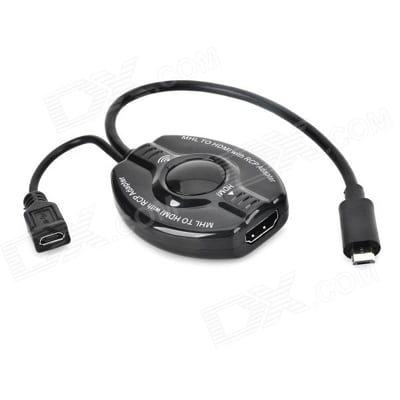 ממיר HDMI מ-MHL מפלאפון לטלוויזיה לצפייה איכותית, MHL to HDMI Adapter with RCP High definition מכשיר זה הינו ממיר צפייה ממכשיר הפלאפון שלך אל הטלוויזיה באמצעות חיבור HDMI. ממיר HDMI מ-MHL מפלאפון לטלוויזיה לצפייה איכותית, MHL to HDMI Adapter with RCP High definition