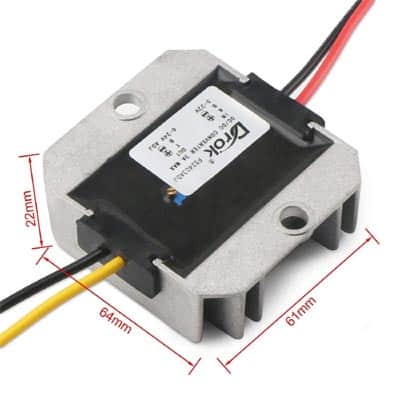 ממיר מתח נמוך מוגן מים DC to DC Step-Up 5Vdc to 24Vdc 2A