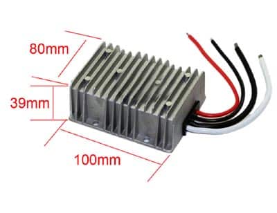 ממיר מתח נמוך מוגן מים DC to DC Step-Up 12Vdc to 48Vdc 8A