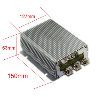 ממיר מתח נמוך מוגן מים DC to DC Step-Up 12Vdc to 48Vdc 15A