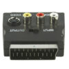 מתאם SCART ל- SCART עם כניסת 3xRCA + SVIDEO מתאם איכותי SCART to SCART עם כניסת 3xRCA + ו-SVIDEO עם כפתור החלפה בין RCA ל- SVIDEO מתאם SCART ל- SCART עם כניסת 3xRCA + SVIDEO