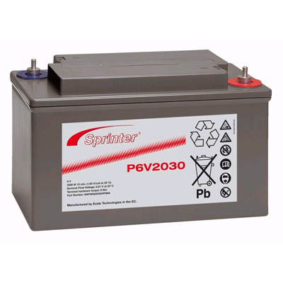 מצבר ג'ל לתעשיה פריקה עמוקה Exide Sprinter PV62030 6V 180Ah