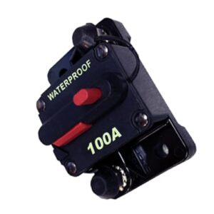 פיוז חצי אוטומט מוגן מים  לרכב או יאכטה 100Amp,משמש גם כמפסק זרם כללי