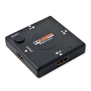 מפצל HDMI נקבה משלוש לאחד עם כפתור בחירה
