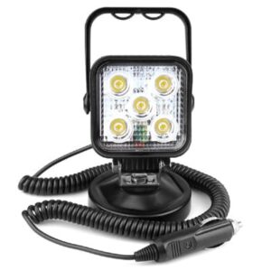 פנס עבודה LED נייד מגנטי עם ידית אחיזה בהספק 27W בתקן IP68