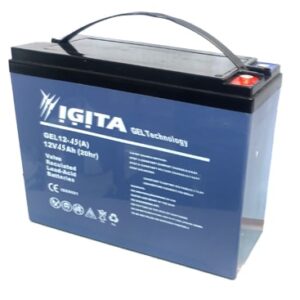 מצבר ג'ל פריקה עמוקה 12V 45Ah מתאים לכל מטרה  פסק חזק ואיכותי לצרכנים כבדים,Deep Cycle Battery 45Ah