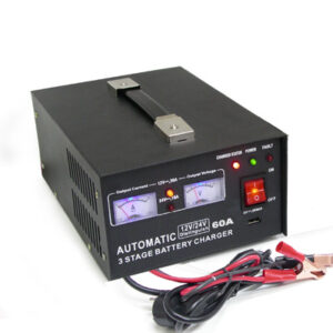 מטען למצבר 60A רב שלבי ,למצברים 24V ו 12V וולט לטעינה מבוקרת Automatic 3 stage Charging,SC1224-60