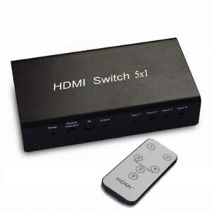 מיתוג HDMI מסך אחד ל 5 יציאות לחיבור  DVD, XBOX ,PS2 ,PS3 ועוד לטלויזיה אחת  HDMI Switcher 5x1 ,כולל שלט