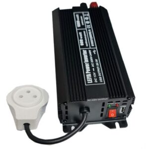 ממיר מתח 12V 600W לשימוש ברכב או ממצבר 12V הספק כללי  600W