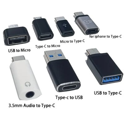 סט-מתאמי-USB-USB-C-קונקטורי