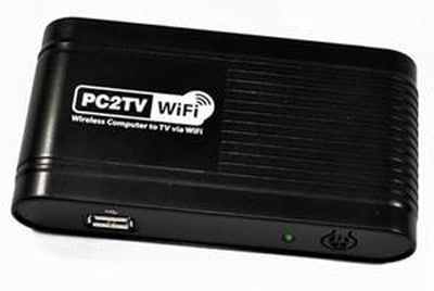 ממיר אלחוטי PC TO TV להמרת התמונה מהמחשב לטלויזיה ללא צורך בכבלים,כניסת VGA
