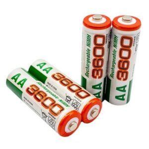 4 סוללות נטענות בהספק עצום Vision 3000mAh AA