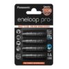 רביעיית סוללות נטענות פנסוניק Panasonic Eneloop Pro AA 4 יחידות סוללות AA נטענות של חברת פנסוניק Eneloop pro – הדור החדש של הסוללות הספק ענק של 2500mAh BK-3HCDE/4BE שומרת על הקיבולת שלה עד 90% גם לאחר אחסון ממושך. מספקות פי 2 ביצועים מכל סוללה רגילה. רביעיית סוללות נטענות פנסוניק Panasonic Eneloop Pro AA