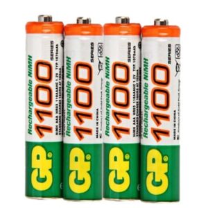 ארבע סוללות 1000mAh נטענות GP1100 AAA