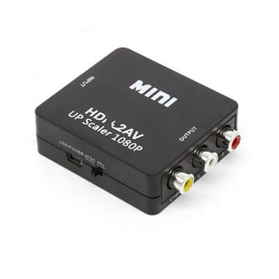 ממיר טרנסקודר HDMI to RCA composite scaler,HDMI לטלויזה ממיר כבלים YES הוט לחיבור מ HDMI ל RCA/Composite