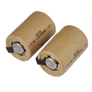 זוג סוללות Ni-CD עם תגית הלחמה 1/2v  4/5SC2000mAh UNITEK