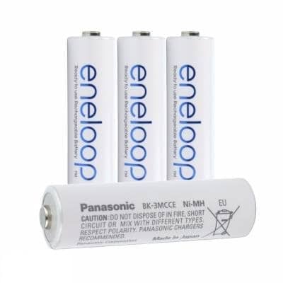 רביעיית סוללות נטענות פנסוניק Panasonic Eneloop Pro AA BK-3MCCE/4BE