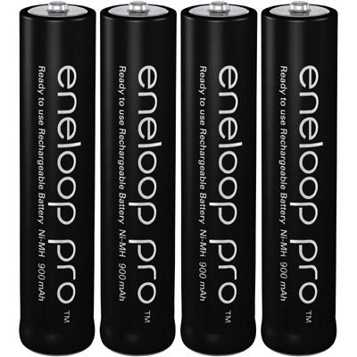 רביעיית סוללות נטענות פנסוניק Panasonic Eneloop Pro AAA