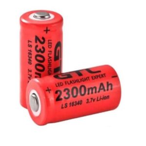 זוג סוללות ליתיום  16340 GTL 2300MAH מסוג ליתיום  3.7V