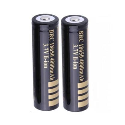 זוג סוללות ליתיום נטענות Ultra Black Edition בהספק BRC18650 3000mAh
