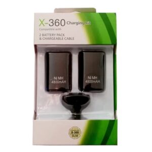 מטען וזוג סוללות לאקס בוקס 360 2Pcs 4800mAh Battery+1 Charging Cable for Xbox 36