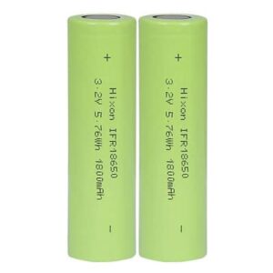 זוג סוללות ליתיום 18650 נטענות דגם HIXON IFR18650 35A 1800mAh