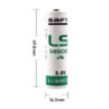 סוללת ליתיום טיוניל כלוריד מבית סאפט SAFT LS14500 3.6V Thionyl chloride