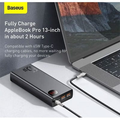 מטען נייד מהיר למחשבים ניידים 20,000mAh Dell Lenovo HP Asus PPIMDA-D01 ולכל מכשיר המשתמש בטייפ C סוללת גיבוי נטענת