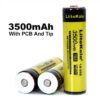 זוג סוללות ליתיום LitoKala 18650 professional דגם 8755 הספק נומינלי 3500mah