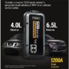 בוסטר התנעה סופר מקצועי HULKMAN  Alpha 65 תקן IP65 הנעה 1200A לרכבי בנזין ודיזל 6500 סמק