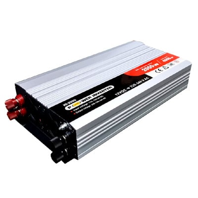 ממיר מתח סינוס טהור 12V הספק 2000 וואט עם שתי שקעי חשמל 12V/2000W Pure Sine Wave Power Inverter