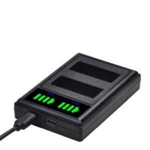 מטען למצלמה דואלי USB תואם למצלמות Panasonic פנסוניק DMW-BLV19 DMW BLV19