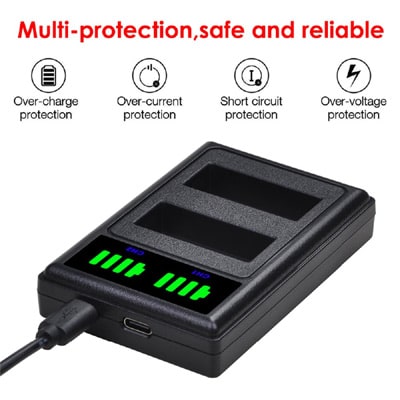 מטען למצלמה דואלי USB תואם למצלמות Panasonic פנסוניק DMW-BLV19 DMW BLV19 מטען חליפי למצלמת פנסוניק DMW-BLV19 נטען דרך שקע USB בבית וברכב מטען למצלמה דואלי USB תואם למצלמות Panasonic פנסוניק DMW-BLV19 DMW BLV19