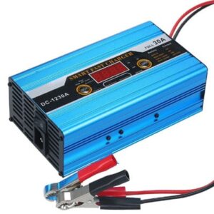 מטען למצבר 12V 30A מתאים לכל סוגי המצברים ג'ל AGM וחומצה הספק 12V/30A