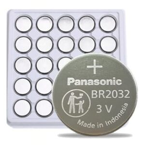 סוללת כפתור תעשייתית פנסוניק Panasonic Lithium BR2032 ליתיום מתח 3V