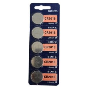 סוללת כפתור Lithium CR2016 ליתיום מתח 3V חמישיית סוללות במחיר מבצע מבית סוני העולמית