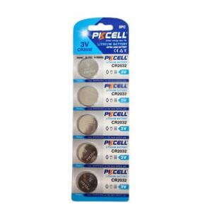 סוללת כפתור Lithium CR2032 ליתיום מתח 3V חמישיית סוללות במחיר מבצע מבית PKCELL