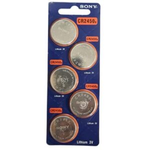 סוללת כפתור Lithium CR2450 ליתיום מתח 3V חמישיית סוללות במחיר מבצע מבית סוני העולמית
