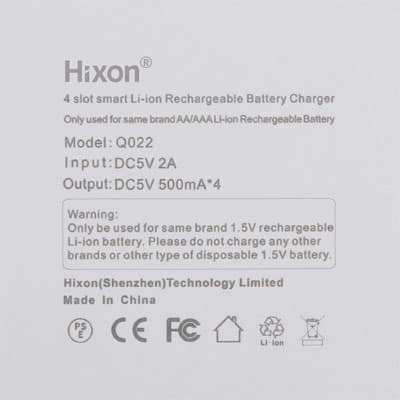 מטען סוללות AA ליתיום USB Lithium Charger 1.5V AA 3500mAh