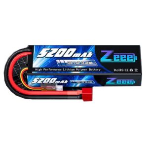 סוללת ליפו פולימר Zeee 2S Lipo Battery 5200mAh 7.4V 50C