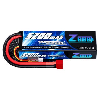 סוללת ליפו פולימר Zeee 2S Lipo Battery 5200mAh 7.4V 50C