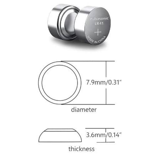 סוללת כפתור Lithium LR41 AG3 G3A ליתיום מתח 1.5V חמישיית סוללות במחיר מבצע מבית פנסוניק העולמית