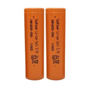זוג סוללות ליתיום 18650 נטענות דגם SunPower 35A 18650 2500mAh